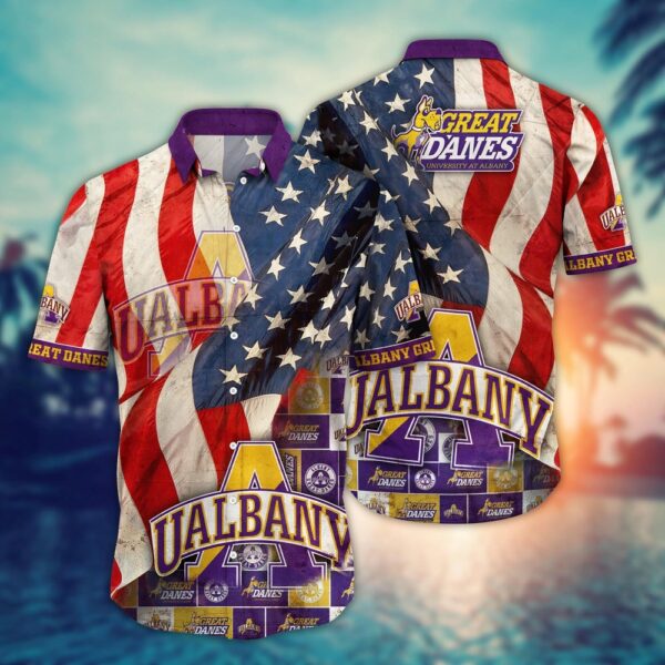 NCAA Albany Great Danes Hawaiian Shirt Serenade In Style For Sports Fans