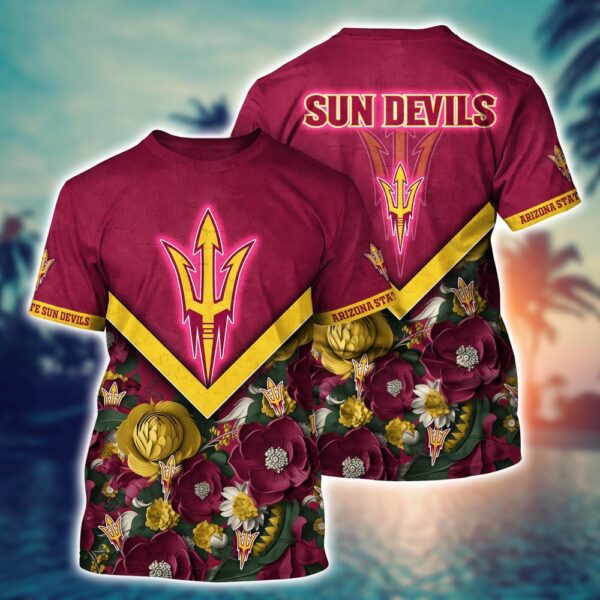 NCAA Arizona State Sun Devils 3D T-Shirt Signature Elegance Threads For Sports Fans