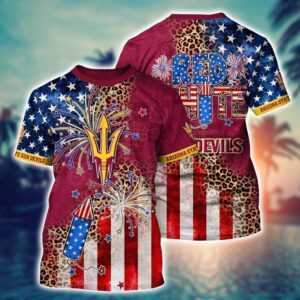 NCAA Arizona State Sun Devils 3D T-Shirt Sleek Layers Elegance For Fans