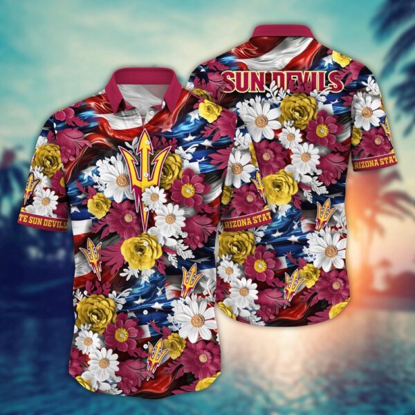 NCAA Arizona State Sun Devils Hawaiian Shirt Campus Bloom Elegance Gift For Fans