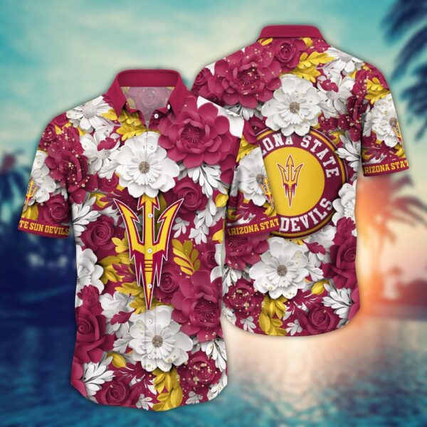 NCAA Arizona State Sun Devils Hawaiian Shirt Tropical Euphoria For Fans