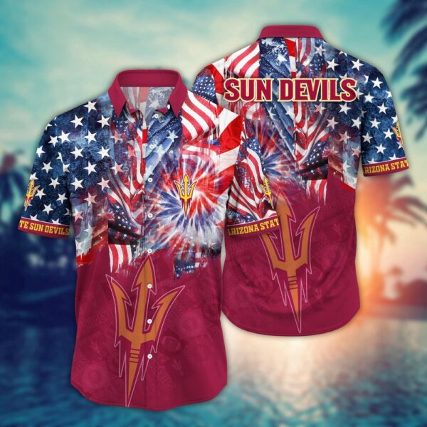 NCAA Arizona State Sun Devils Hawaiian Shirt Winning Waves Gift For Fans