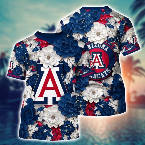 NCAA Arizona Wildcats 3D T-Shirt Elegance In Style For Sports Fans