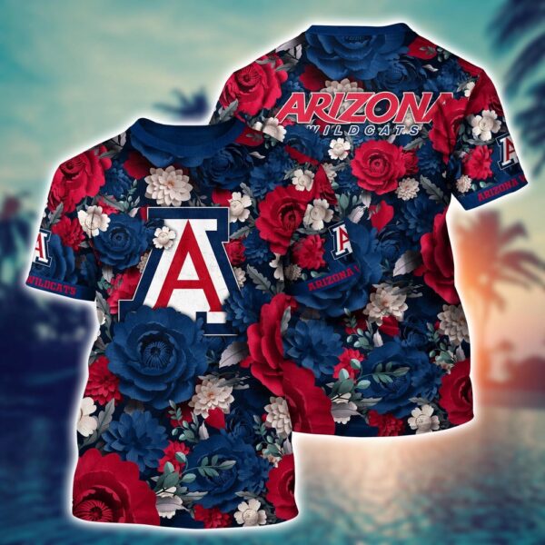 NCAA Arizona Wildcats 3D T-Shirt Sleek Layers Of Bliss For Sports Fans