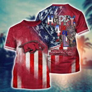 NCAA Arkansas Razorbacks 3D T-Shirt Sporty Bliss For Fans