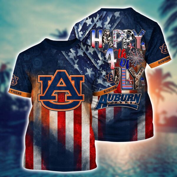 NCAA Auburn Tigers 3D T-Shirt Champion Comfort For Fans