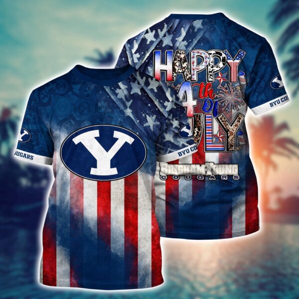 NCAA BYU Cougars 3D T-Shirt Athletic Trends For Fans