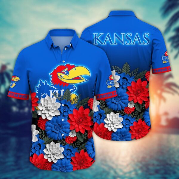 NCAA Kansas Jayhawks Hawaiian Shirt Spectacle Swing For Fans