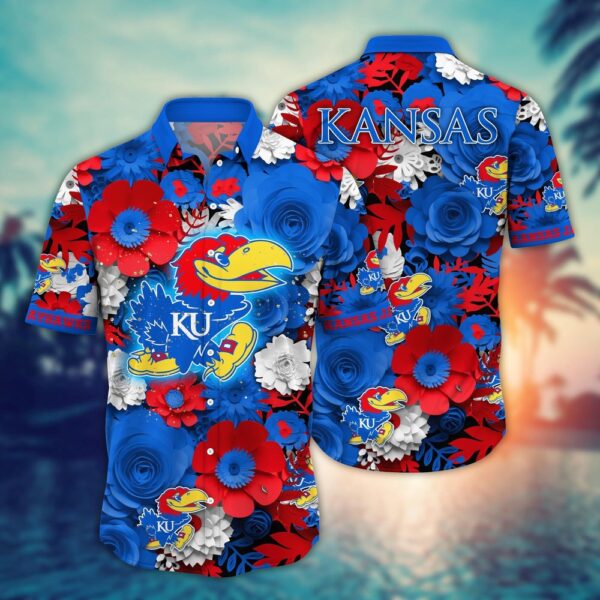 NCAA Kansas Jayhawks Hawaiian Shirt Tropic Tunes For Fans