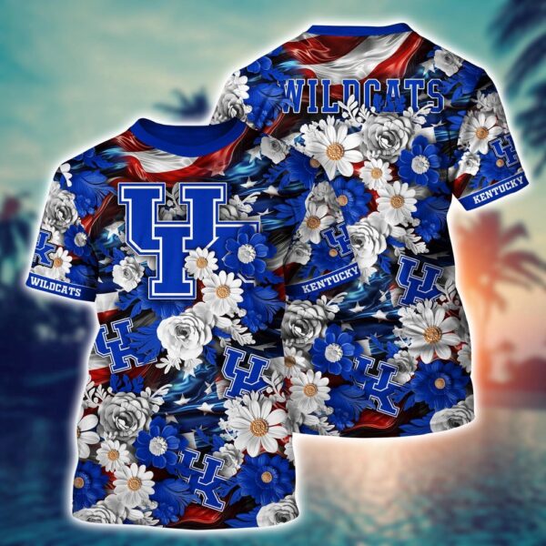 NCAA Kentucky Wildcats 3D T-Shirt Fashionable Glamour For Fans