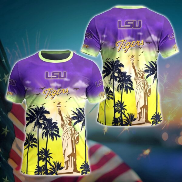 NCAA LSU TIGERS 3D T-Shirt Tee Parade For Fans