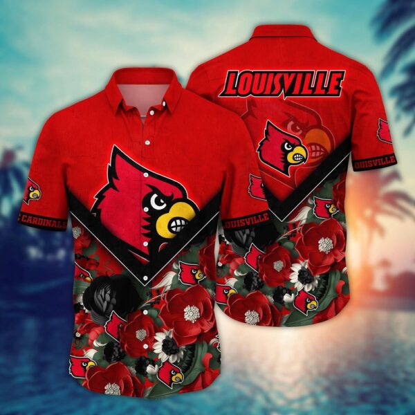 NCAA Louisville Cardinals Hawaiian Shirt Blossom Blaze For Fans