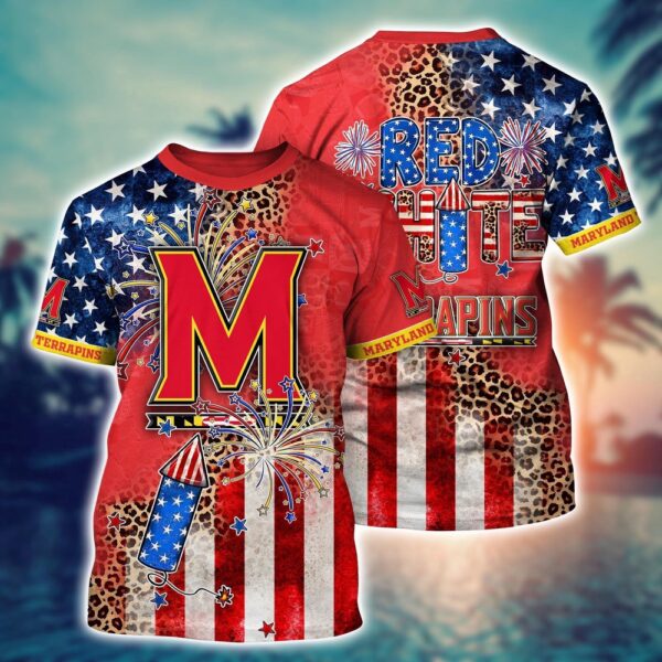 NCAA Maryland Terrapins 3D T-Shirt Vogue Bliss For Fans