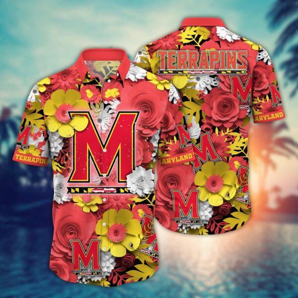 NCAA Maryland Terrapins Hawaiian Shirt Grandstand Gala For Fans