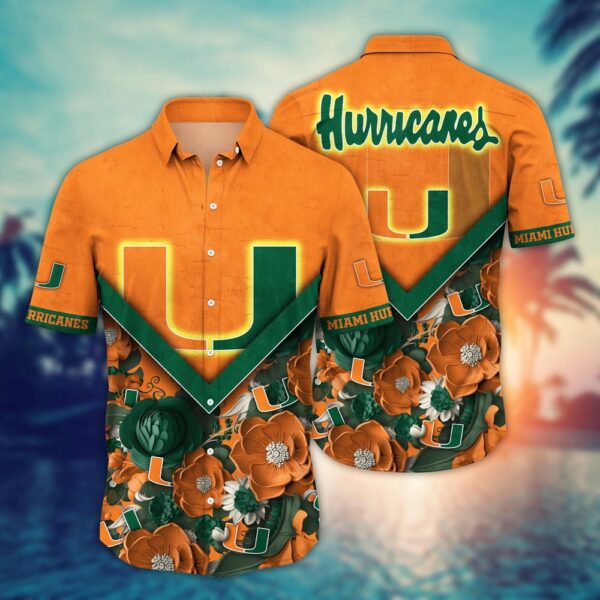 NCAA Miami Hurricanes Hawaiian Shirt Tropic Twist For Fans