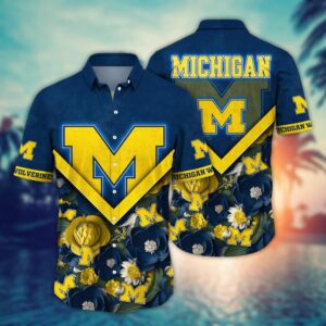 NCAA Michigan Wolverines Hawaiian Shirt…