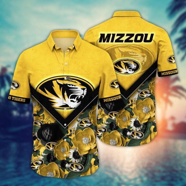 NCAA Missouri Tigers Hawaiian Shirt Blossom Blaze For Fans