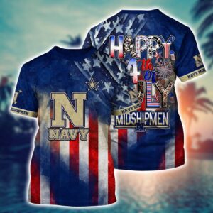 NCAA Navy Midshipmen 3D T-Shirt…