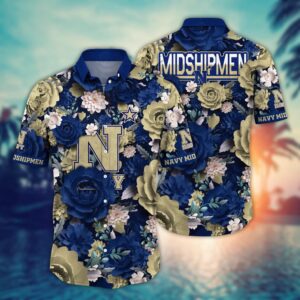 NCAA Navy Midshipmen Hawaiian Shirt…