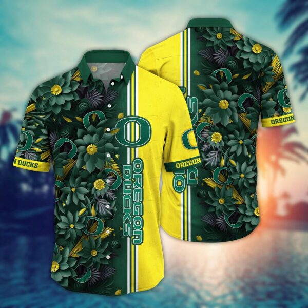 NCAA Oregon Ducks Hawaiian Shirt Paradise Found For Fans