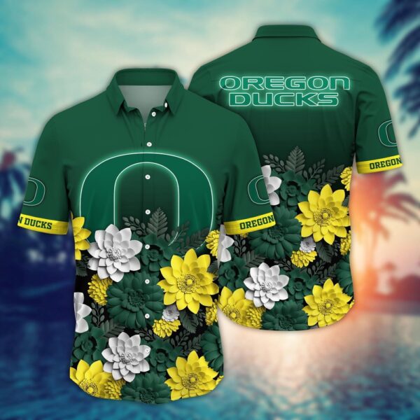 NCAA Oregon Ducks Hawaiian Shirt Spectacle Swing For Fans