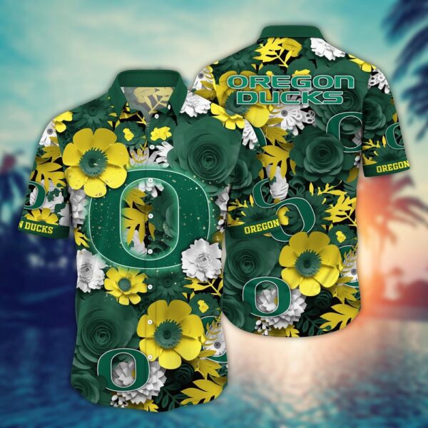 NCAA Oregon Ducks Hawaiian Shirt Tropic Tunes For Fans