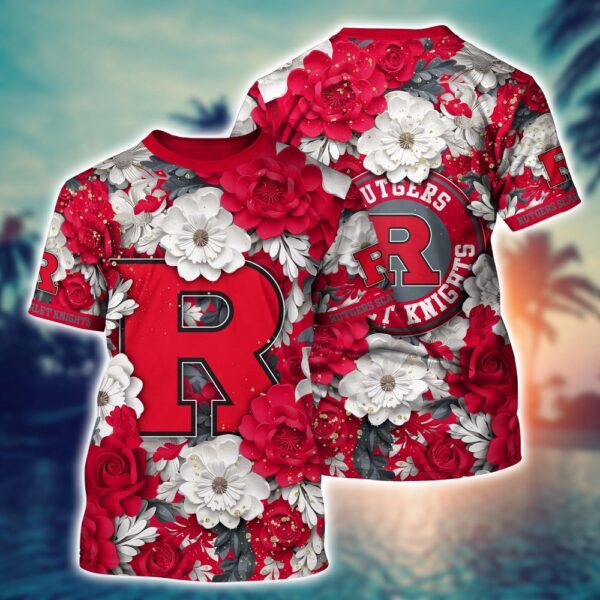 NCAA Rutgers Scarlet Knights 3D T-Shirt Elegance In Style For Sports Fans