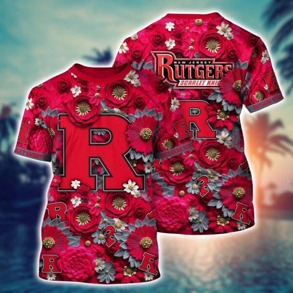 NCAA Rutgers Scarlet Knights 3D T-Shirt Euphoria in Every Stitch For Sports Fans