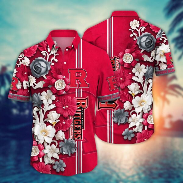 NCAA Rutgers Scarlet Knights Hawaiian Shirt Breeze Through Glory For Sports Fans