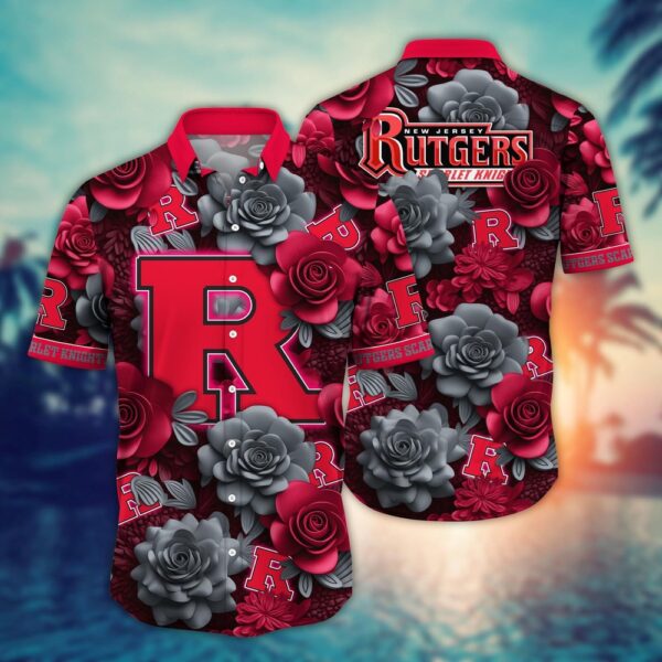 NCAA Rutgers Scarlet Knights Hawaiian Shirt Campus Carnival For Sports Fans