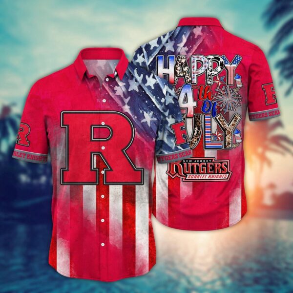 NCAA Rutgers Scarlet Knights Hawaiian Shirt Heatwave Thrive Gift For Fans