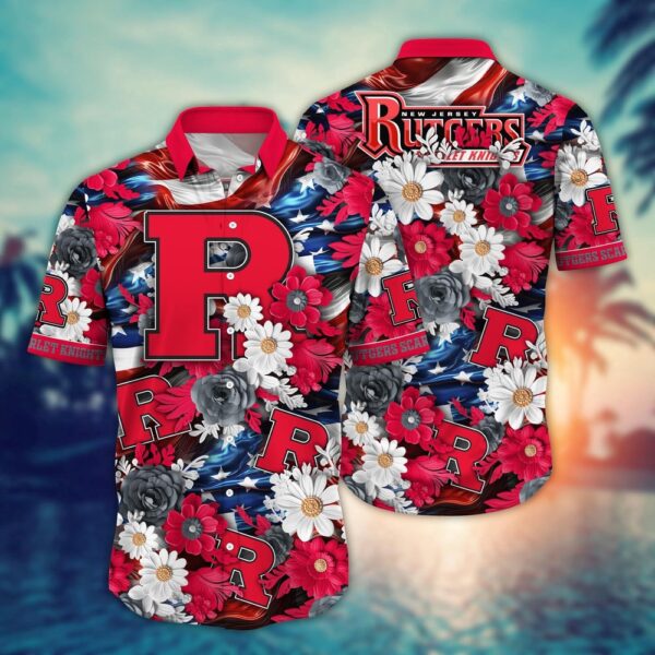 NCAA Rutgers Scarlet Knights Hawaiian Shirt Victorious Vibes Gift For Fans