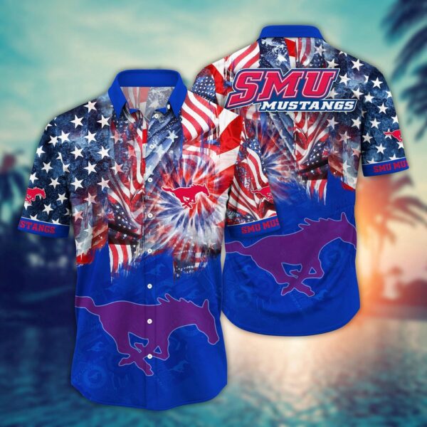 NCAA SMU Mustangs Hawaiian Shirt Marching Band Bloom Gift For Fans