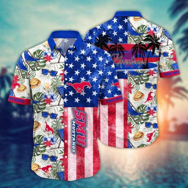 NCAA SMU Mustangs Hawaiian Shirt Team Pride Paradise Gift For Fans