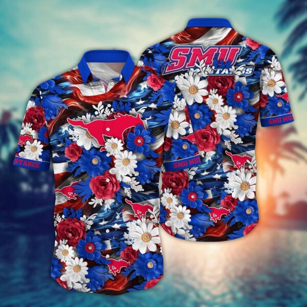 NCAA SMU Mustangs Hawaiian Shirt Victorious Vibes Gift For Fans