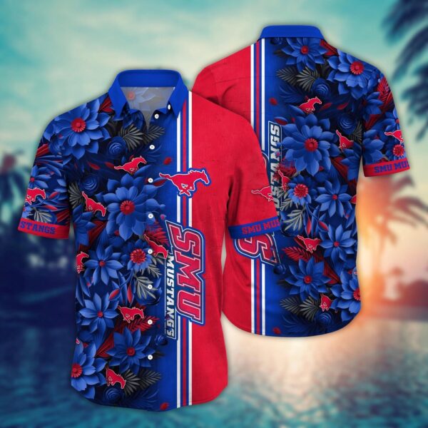 NCAA SMU Mustangs Hawaiian Shirt Victory Vibes Aloha Twist For Fans