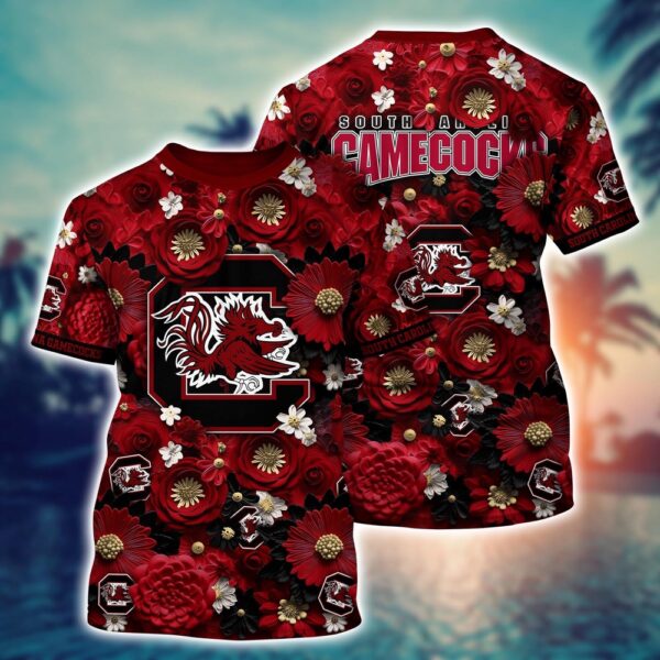 NCAA South Carolina Gamecocks 3D T-Shirt Athletic Aura Trends For Sports Fans