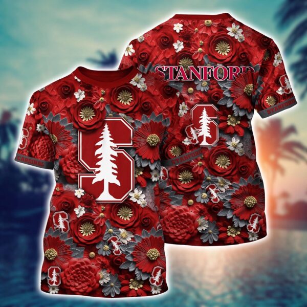 NCAA Stanford Cardinal 3D T-Shirt Athletic Aura Trends For Sports Fans