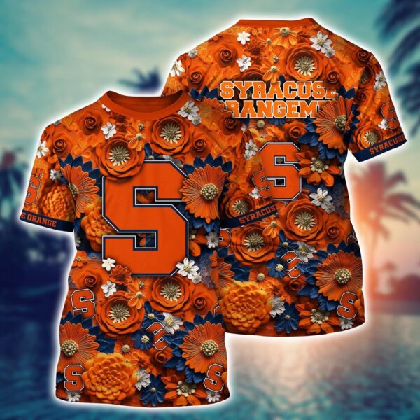 NCAA Syracuse Orange 3D T-Shirt Elegance in Motion For Sports Fans