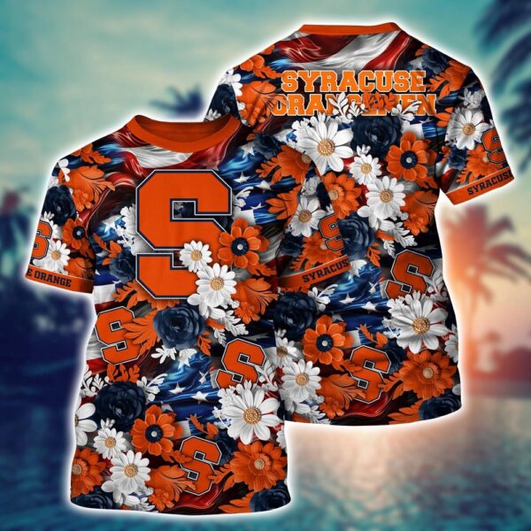 NCAA Syracuse Orange 3D T-Shirt Fashionable Glamour For Fans