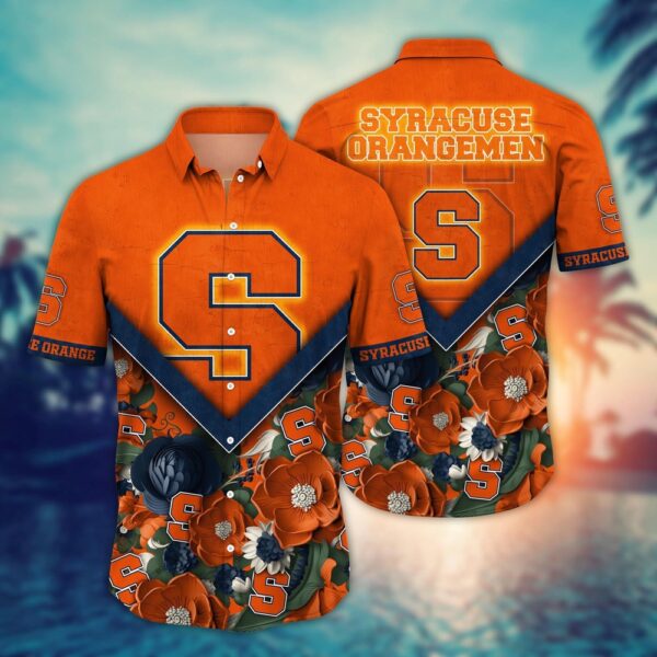 NCAA Syracuse Orange Hawaiian Shirt Blossom Blaze For Fans