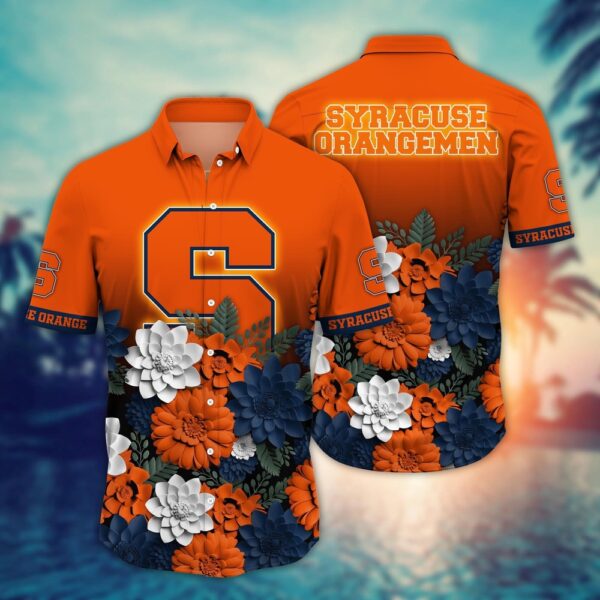 NCAA Syracuse Orange Hawaiian Shirt Spectacle Swing For Fans