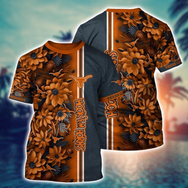 NCAA Texas Longhorns 3D T-Shirt Fashion Fusion Bliss For Sports Fans