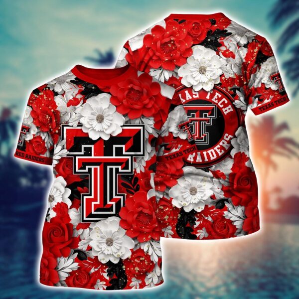 NCAA Texas Tech Red Raiders 3D T-Shirt Elegance In Style For Sports Fans