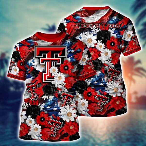 NCAA Texas Tech Red Raiders 3D T-Shirt Signature Bliss For Fans