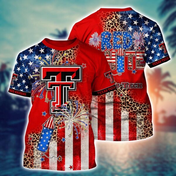 NCAA Texas Tech Red Raiders 3D T-Shirt Vogue Bliss For Fans