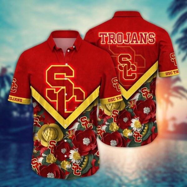 NCAA USC Trojans Hawaiian Shirt Tropic Twist For Fans