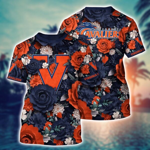 NCAA Virginia Cavaliers 3D T-Shirt Sleek Layers Of Bliss For Sports Fans