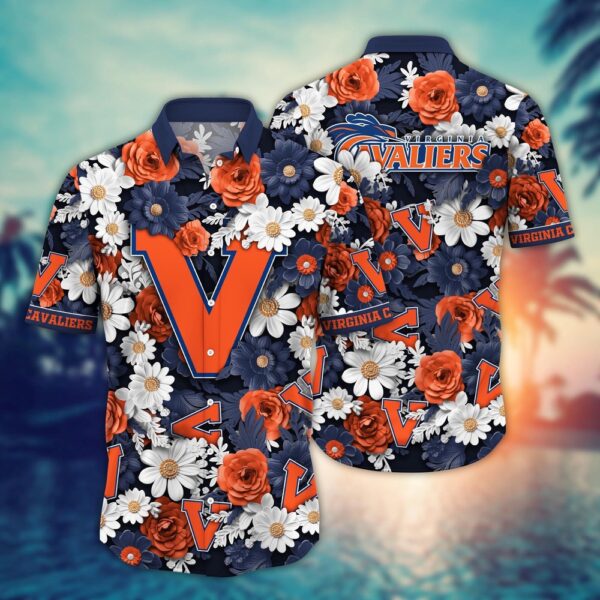 NCAA Virginia Cavaliers Hawaiian Shirt Cheerful Bloom Beats For Sports Fans