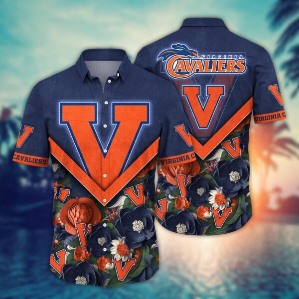 NCAA Virginia Cavaliers Hawaiian Shirt Floral Fusion Aloha Bliss For Fans